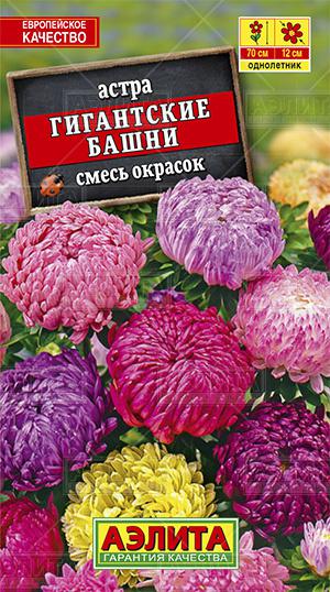 Астра Гигантские башни, пионовидная смесь ф.п.0,2г