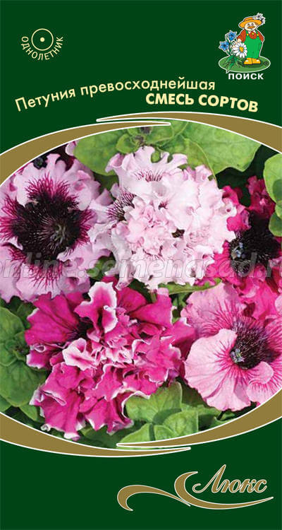 Петуния Превосходнейшая Смесь сортов (ЦВ) (Люкс»1) 10шт.