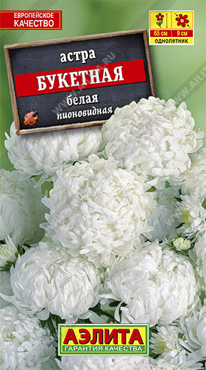 Астра Букетная белая пионовидная ф.п.0,2г