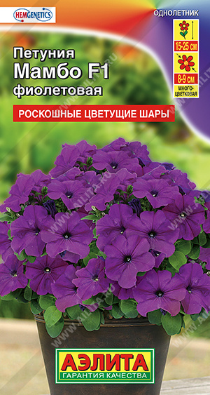 Петуния Мамбо F1 фиолетовая многоцветковая ф.п.7шт