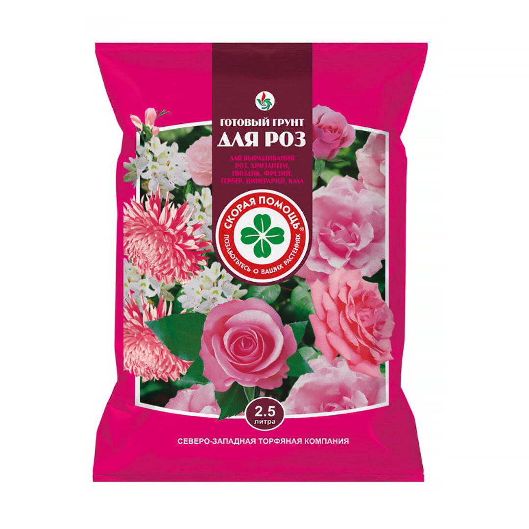 Почвогрунт Скорая помощь для Роз 2,5л (уп. 10шт)
