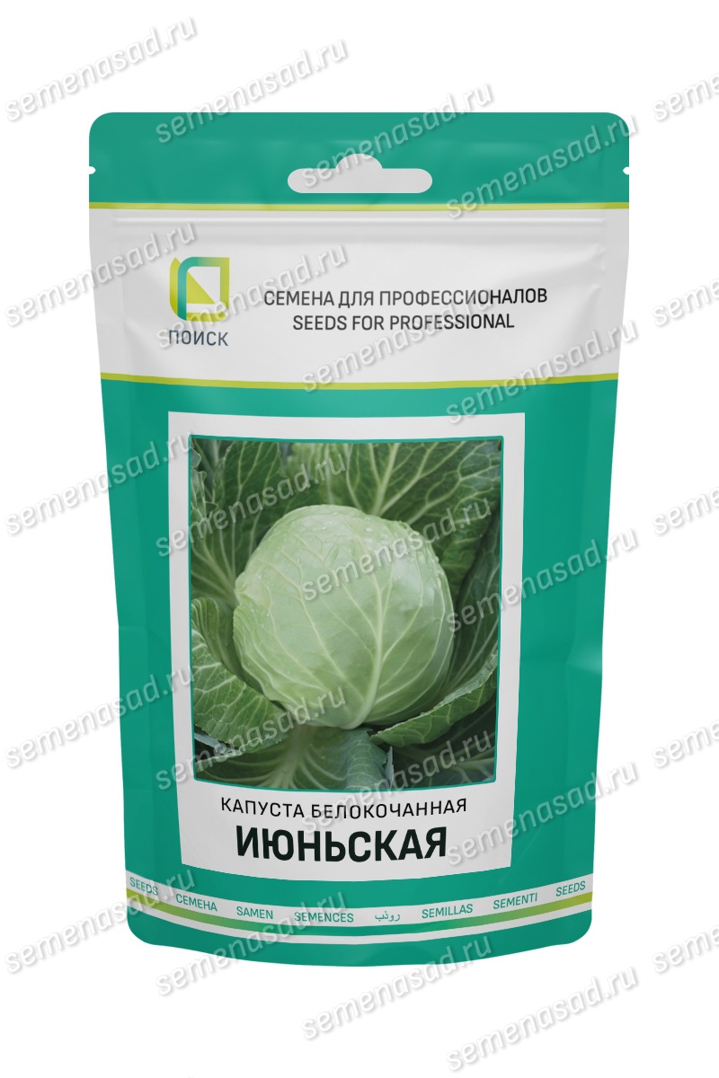 Капуста б/к Июньская (1уп-50 гр) (инкруст. сем)